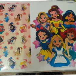 Forro para libro o libreta princesas anime