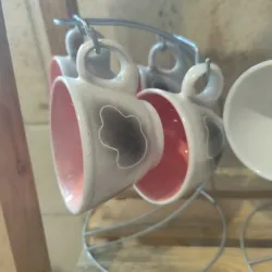 Tazas con soporte metálico 