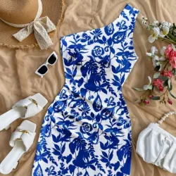 Vestido azul floreado SheIn 💖