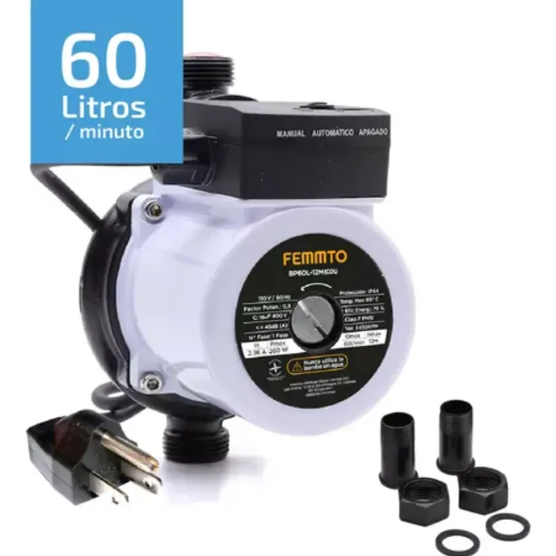 Bomba Presurizadora Femmto De Agua Automática 1/3hp ideal hasta para 4 baños 