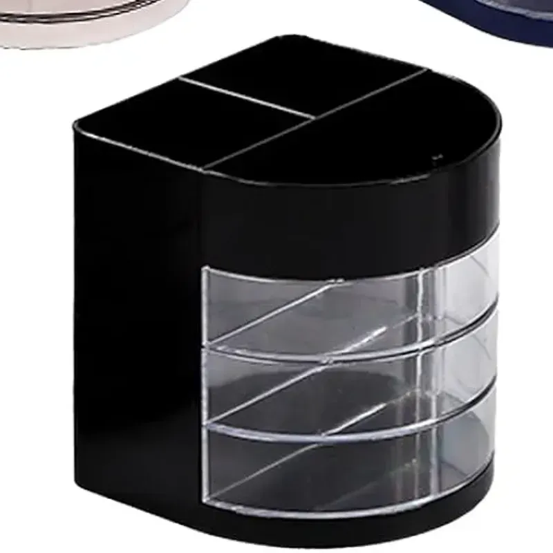 soporte para bolígrafos de escritorio de plástico para lápices, organizador de papelería con compartimentos de 3 capas para escritorio de oficina, accesorios para el hogar