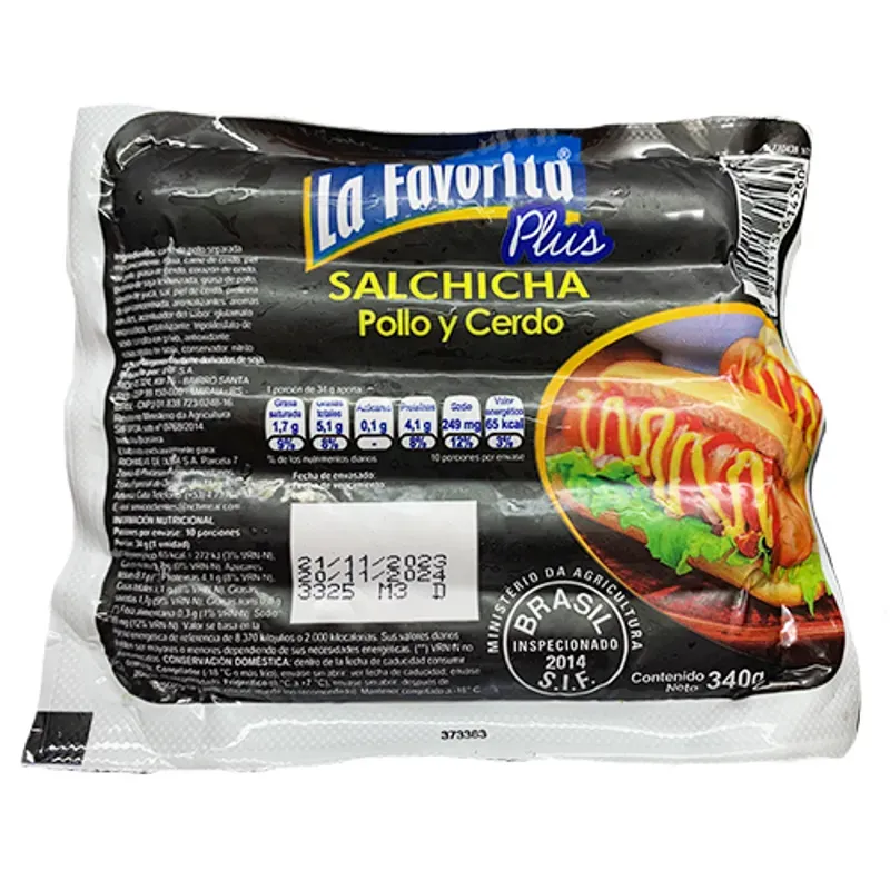 Salchichas de pollo 10u