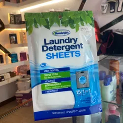 Laudry detergent (toallitas)