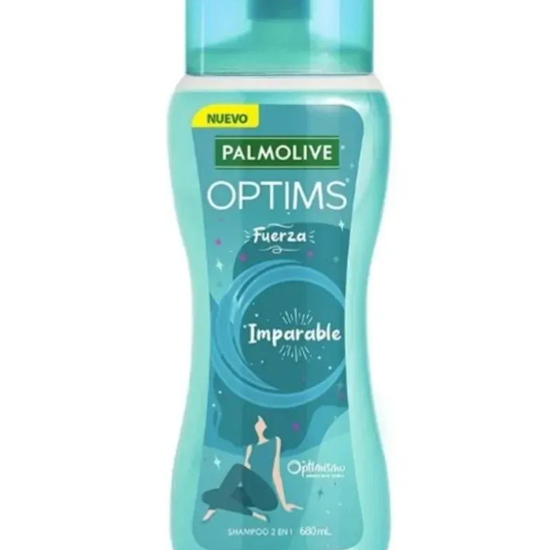 CHAMPÚ PALMOLIVE OPTIMS 2 EN 1 FUERZA IMPARABLE