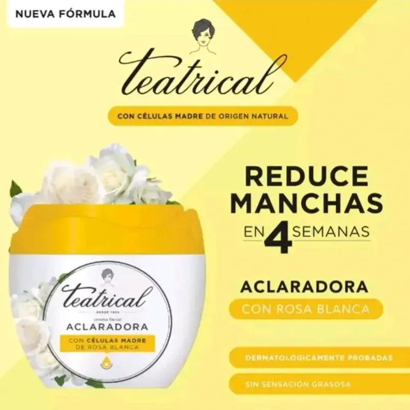Crema facial teatrical aclaradora 