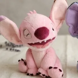 Peluches de stitch sentado rosado 