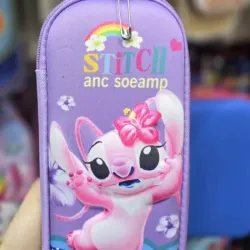 Cartuchera morada de stitch