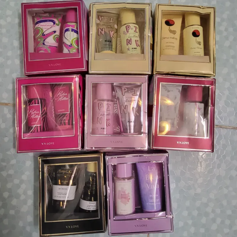 Estuches de perfume más crema corporal