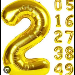 Números inflables dorado#1