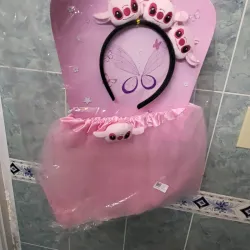 Traje para niñas con tutú y cintillos angela