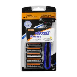 Cuchilla de afeitar (3 hojas) + 6 repuestos 