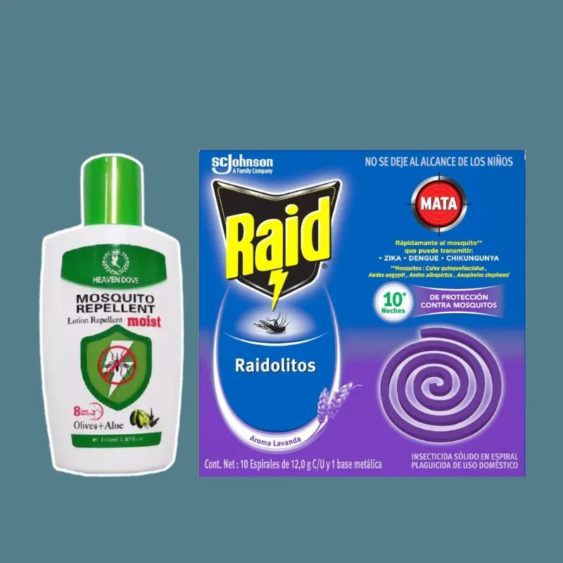 Inciensos Raidolitos + Repelente de Mosquitos 