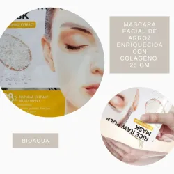 Mascara Facial de pulpa de Arroz. BIOAQUA