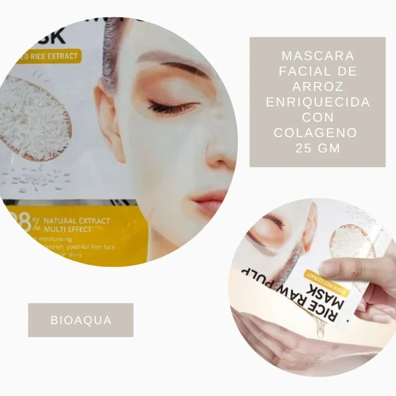 Mascara Facial de pulpa de Arroz. BIOAQUA