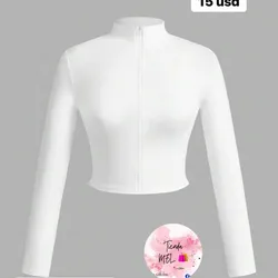 Abrigo blanco talla L 