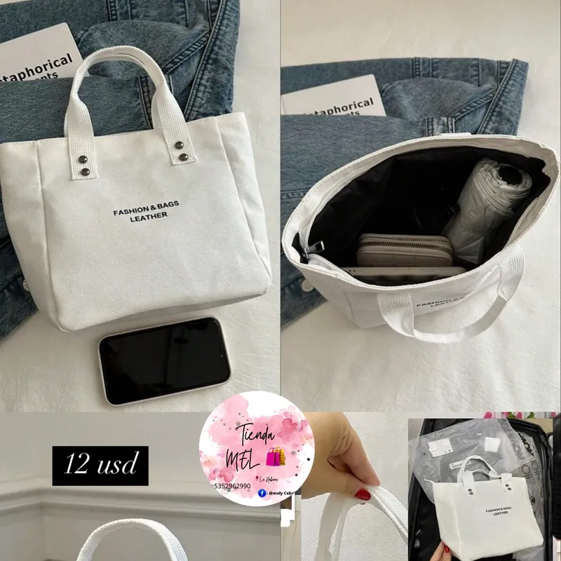 Bolso mediano de tela 