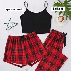 Conjunto de 3 piezas pijama 
