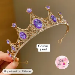 Corona color dorada y morada 💜