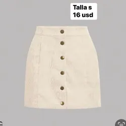 Saya de broches color beige talla s 