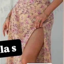 Saya larga floreada talla S 