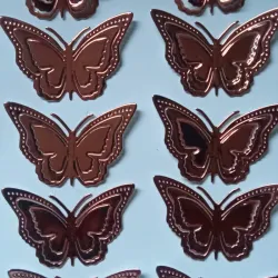 Mariposas cartulina metálica  10 unidades 3D