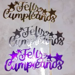 Topper cartulina metalizada