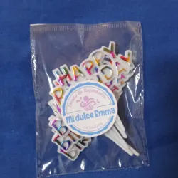 Topper pequeño happy birthday