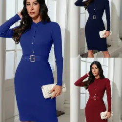 Vestido Ajustado con Cinto