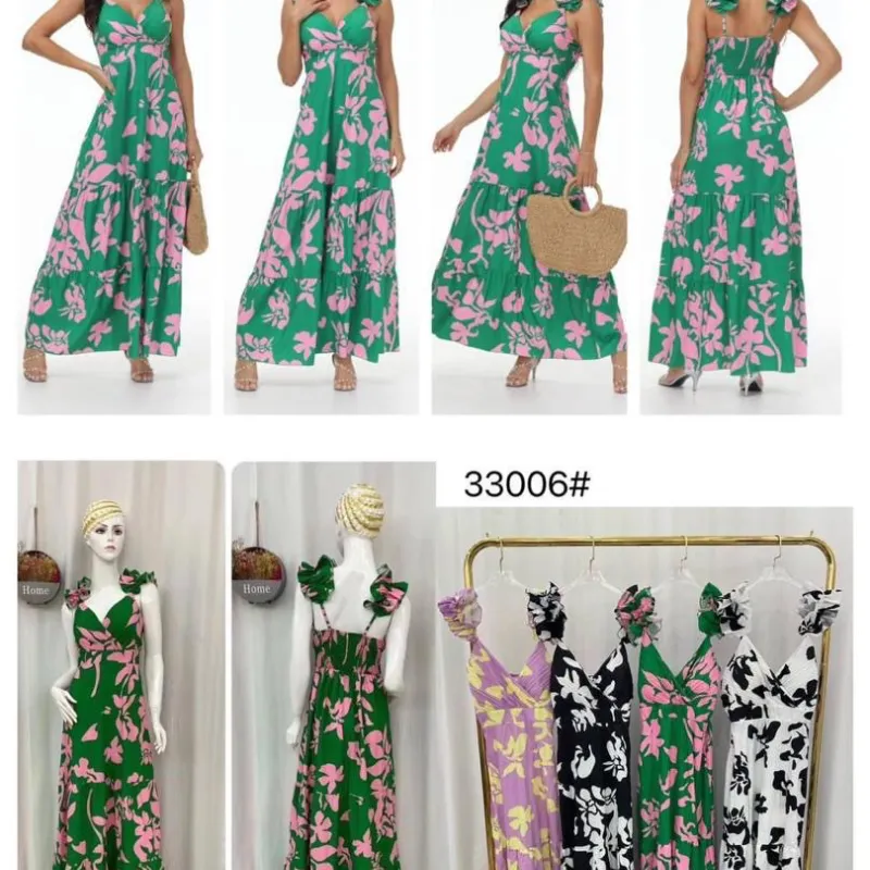 Vestido largo estampado