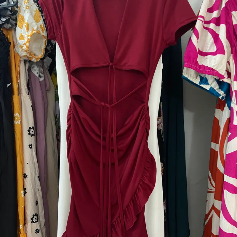 Vestido Rojo de Tiras 