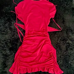 Vestido Rojo de Tiras 