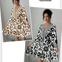 Vestidos de Saya Media y Manga Larga
