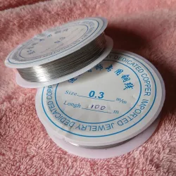 Alambre moldeable plateado 0.3 mm SAMA (100 mtros)
