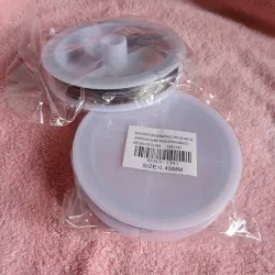 Alambre plastificado moldeable plateado 0.45 mm (50 metros)