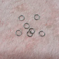 Aros acero inoxidable plateado 6 mm