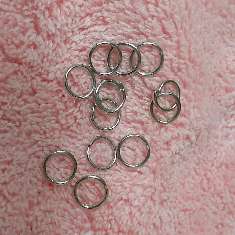 Aros plateados 6 mm