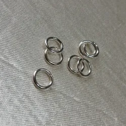 Aros plateados duros 8 mm