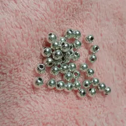 POR GRAMO Balines de plastimetal plateados 4 mm