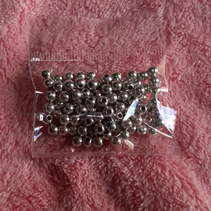 Balines de plastimetal plateados 4 mm