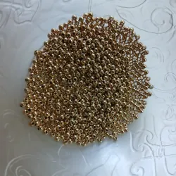 Balines dorados sueltos 3 mm