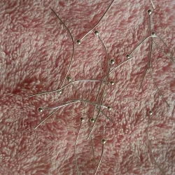 Bastón de bolita plateado