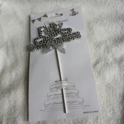 Cake topper Feliz Cumpleaños Plateado 🩶