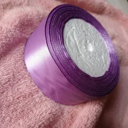 Cinta satín 4 cm morado claro