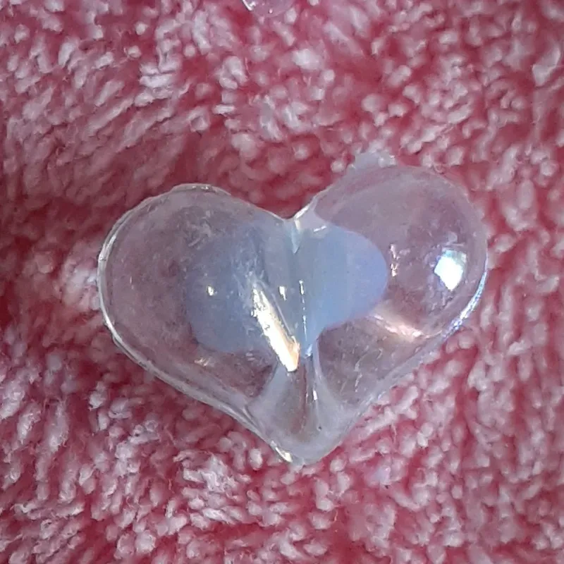 Corazón mediano centro azul