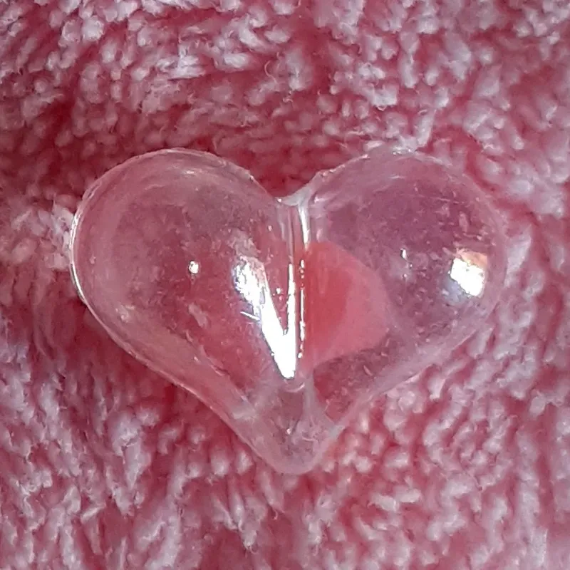 Corazón mediano centro naranja