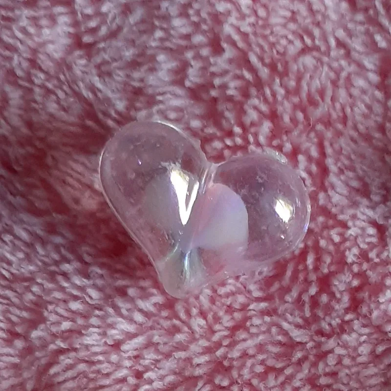 Corazón mediano centro rosa 