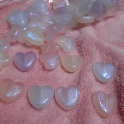 Corazones grandes luminosos tornasol azulado