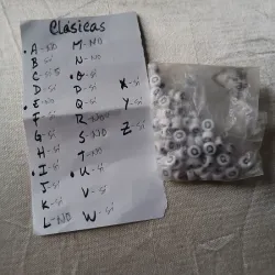 Cuenta blanca letra negra