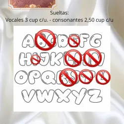 Cuenta blanca letra negra