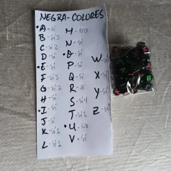 Cuenta negra letras colores